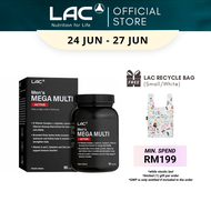 [Expiry Jul 2027] LAC Men’s Mega Multi Active (90 Caplets) Daily Multivitamin and Nutrition Formula