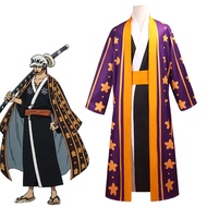 One Piece Trafalgar Law/Trafalgar D Water Law Cosplay Costume Kimono Robe Full Outfit Halloween Carn