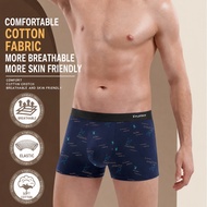 ((Pack of 4) Playboy Men's Underwear Long-staple Cotton Soft Breathable Adult Men's Boxer Briefs-300