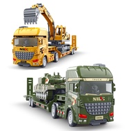 Excavator Bulldozer Lori Dump Truck Trailer Helicopter Mainan Budak Construction Toy Vehicle Timber 