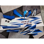 Stripe Sticker Cover Set Yamaha RXZ CATALYZER ( Biru Skala ) 100% HLY Original Yamaha