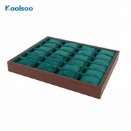 [Koolsoo] Watch Display Tray 24-slot Green