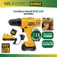 DEWALT DCD700D2-B1 12V, 10mm XR Li ion Cordless Drill Driver / Dewalt Drill DCD700