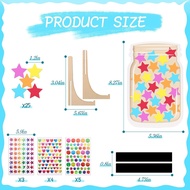 Reward Jar Magnetic, Classroom Reward Jar for Kids, DIY Star Jar Reward System, with Three Types of 