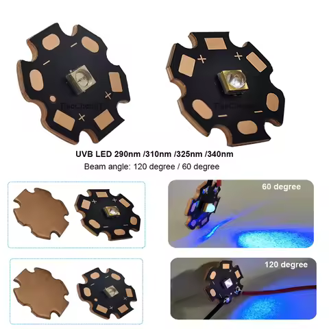 UVB LED beads 310nm 290nm 340nm 325nm UV 0.1W 1W 2W DC5-7V Ultra Violet Lamp light-emitting diode wi