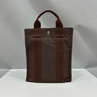 hermes 咖啡帆布拉鍊Herline後背包 手提包