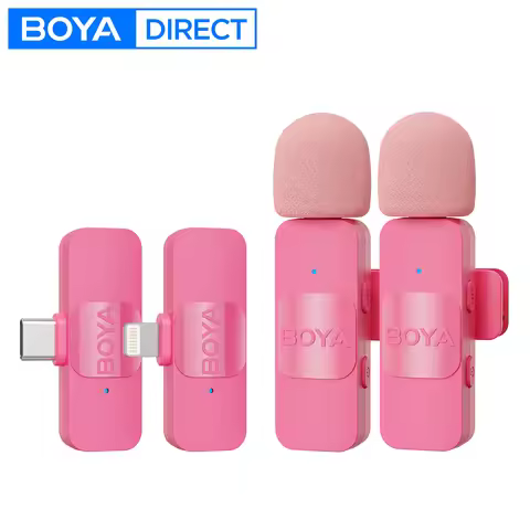 BOYA BOYA BY-V2-P Wireless Lavalier Microphone Portable Audio Video Recording Mini Mic for iPhone An