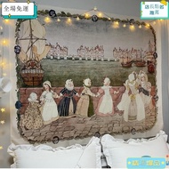 European Retro Fairy Tale Background Cloth Wall Decoration Tapestry Bedside Dormitory Room ins Table