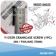 Yamaha Original Y125ZR Crankcase Screw Bunga Tengah Enjin Crankcase Panjang 35mm - 98507-06035