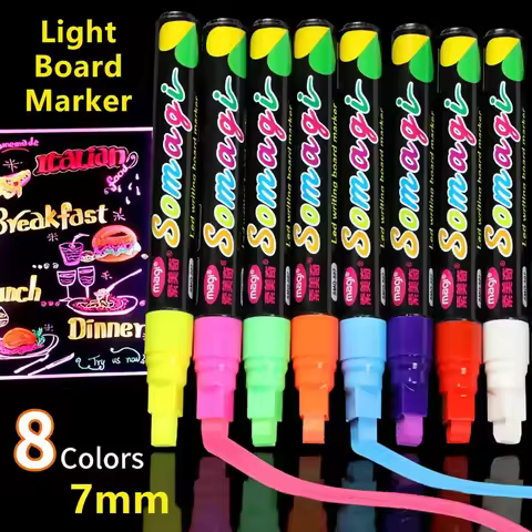 8 Colors Liquid Chalk Markers Pens Washable Wet Erase Neon Chalk Markers For Blackboard Chalkboard S