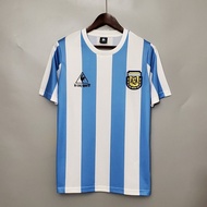 Most Popular 2021-22 1986 Argentina Home Retro Soccer Jersey Football ที่นิยมมากที่สุด Argentina บ้า