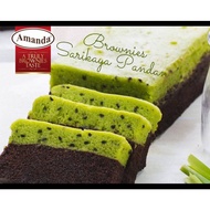 Amanda Brownies Srikaya Pandan