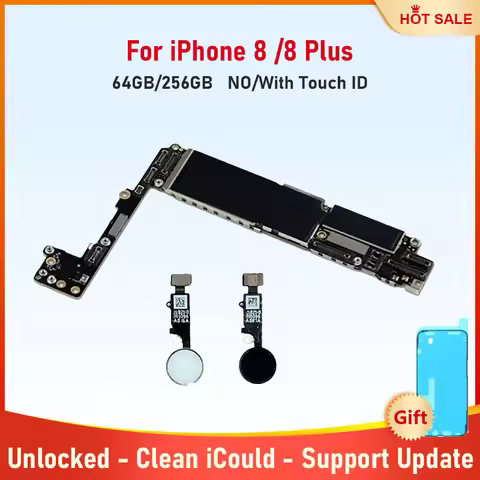 100% Fully Tested Logic Board for iPhone 8 8 Plus Motherboard With Touch ID Unlocked Mainboard Clean