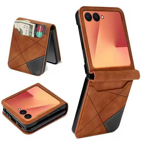 Z Flip7 5G 2025 Flip Case For Samsung Galaxy Z Flip 7 FE Leather Wallet Holder Card Back Funda For G