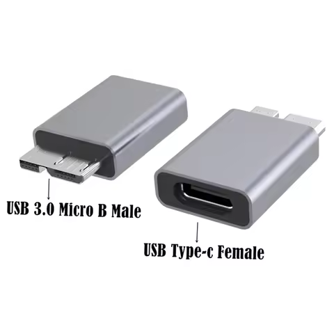 USB C to Micro B USB3.0 Adapter Type C Female to Micro B Male Fast Charge USB Micro 3.0 to Type C Su