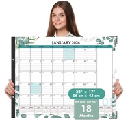TEMU 2026-2027 Desk Calendar - An 18-month Large Calendar From 2026 To 2027, Measuring 22"" X 17"" (