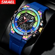 SMAEL Top Brand Men Electronic Watch Sports LED Analog Digital Chronograph Military Dual Display Man