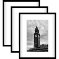 Wiscet 16x20 Picture Frame Set of 3, Display Pictures 11x14 with Mat or 16 x 20 Poster Frame without