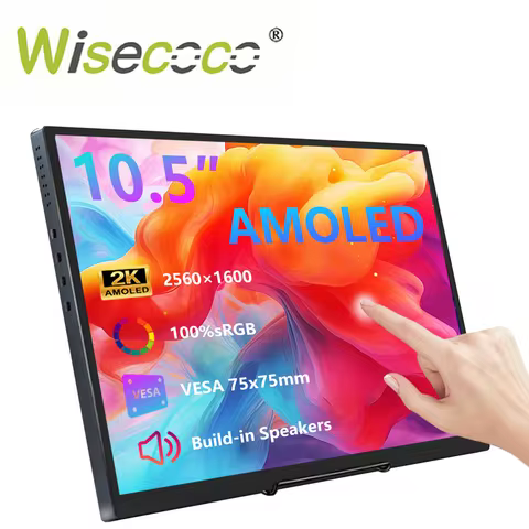 10.5 inch AMOLED 2.5K Portable Monitor Touchscreen 2560x1600 100%SRGB for Raspberry Pi Laptop PC Swi