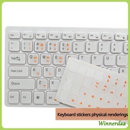 WINN PVC Desktop Keyboard Sticker Korean Keyboard Sticker PVC Keyboard Replacement