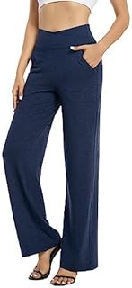 G4Free Sports pants for women, wide leg, with pockets, casual bootcut yoga pants, flare leg, bell, s