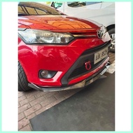 ✎ ❁ Vios Gen 3 CARBON DESIGN  Front Bumper Chin Double Blade
