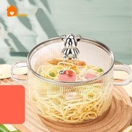 [Nanaaaa] Milk Pan Glass Milk Pot Instant Noodles Pot for Cooking Outdoor Top