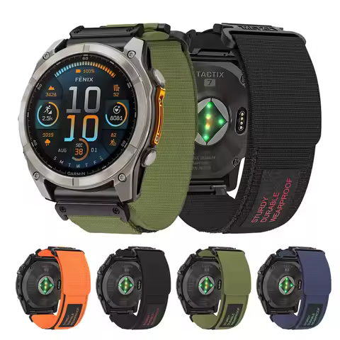 Quickfit Nylon Sport Strap For Garmin Fenix 8 7X Pro 6X 5X/Tactix 7 AMOLED Band Epix Pro 51mm/Enduro