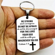 Bible Verse Keychain - Bible Verse Stainless Steel Keychain - Scripture Keychain - Christian Catholi