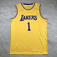 Heat Pressed Jersey Lakers1No. Russell Basketball Jersey LAKERS RUSSELL Basketball Jersey