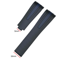 2024 Curved End Rubber Watchband 18mm 19mm 20mm 21mm 22mm for Rolex Submariner Datejust Explorer 2 f