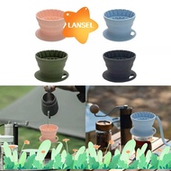 LANSEL Coffee Dripper, Collapsible Reusable Coffee Filters, Portable Home Silicone Outdoor Camping Coffee Funnel