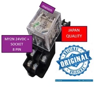 Original Japan My2N 24Vdc Relay + 8 Pin Socket Original My2 24Vdc Relay/