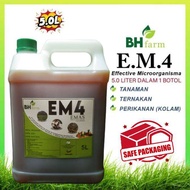 (5LITER) EM4 Effective Microorganisms EM4 Penternakan EM4 Perikanan Em4 Pertanian Baja EM Beta Fish 