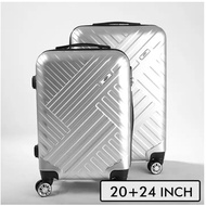 Travel Star 215 Elegant Hard Case Luggage Set Suitcase Set Bagasi (20 inch + 24 inch) Free Passport 