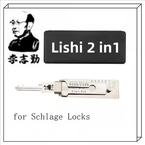 S123/C123 Lishi 2-in-1 LOCKSMITH TOOL for Schlage Locks