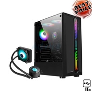 เคสคอมพิวเตอร์ ATX CASE (NP) TSUNAMI COOLMAN 190-1 LIQUID COMBO ABLAZE (BLACK) ประกัน 1Y