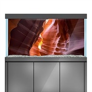 LYYAB Aquarium Background Stickers - Canyon Red Rock Wall - Fish Tank Reptile Terrarium Decor Poster