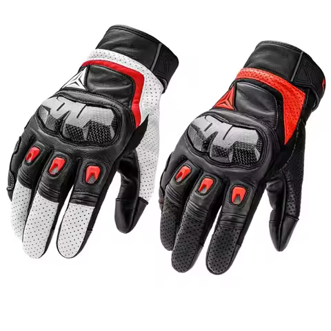Motorcycle Gloves Breathable Leather Touch screen Gloves Full Finger Protective Gear Racing Pit Ridi