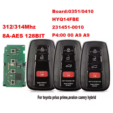 jingyuqin Remote Car Key For Toyota Camry Trunk Avalon RAV4 Prius 4Runner Hybrid Highlander HATCH 31