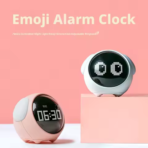 Emoji Alarm Clock Multifunctional Electronic， Night Light Children's Clock Wholesale Student-Specifi