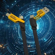 4in1 Type C to Type C 48W Mecha Style Fast Charging Cable USB A to USB C Data Cord Type C to V8