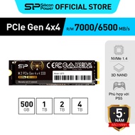 Silicon Power M.2 PCIe Gen 4x4 NVMe 3D NAND SSD Hard Drive Maximum Read/Write 7,000MB/s 6,500MB/s 50