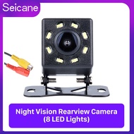 Seicane HD กล้องมองหลังรถยนต์ย้อนกลับที่จอดรถสำรองการตรวจสอบชุด CCD CMOS กับ 8 LED