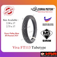 Corva Motor Tayar Viva Tubetype Ft113 2.50-17 2.75-17 Tayar Motosikal Tiub Viva FT113 Cross