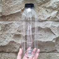 botol plastik kale 1 liter pet - botol kale 1000ml - botol kopi 1liter - hitam packing plastik