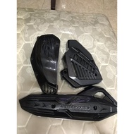 Set of 3 Piece Air Blade 125 (2013-2020) E exhaust, blower, black carbon-plated exhaust cover