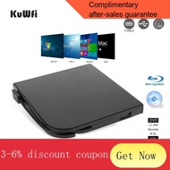 YQ5 External 4K 3D Blu-ray DVD Drive Portable USB3.0 Type-C Blu-ray Burner HD CD/DVD Player Writer Plug and Play for PC/