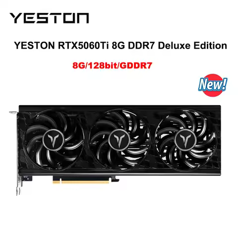 YESTON RTX 5060Ti 8G DDR7 Deluxe Edition Graphics Card GeForce rtx 5060ti GDDR7 8GB 128Bit 8pin 28Gb