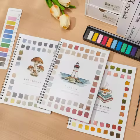 2026 Watercolor Workbook & Oil Art Book for Beginners | Practice Coloring Book with Sketching Drawin